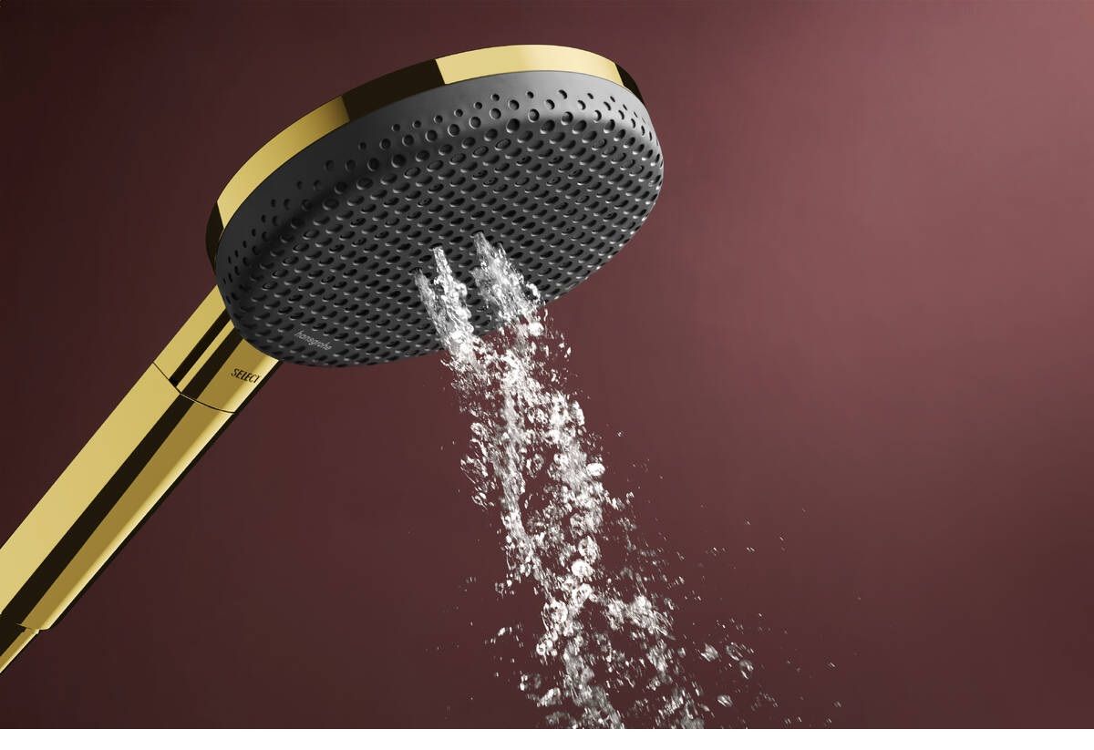 Hansgrohe Raindance Alive Select S, EcoSmart, Sprchová sada so sprchovou tyčou, 90 cm, 3jet, zlatá lesklá 24601990 - galéria #3