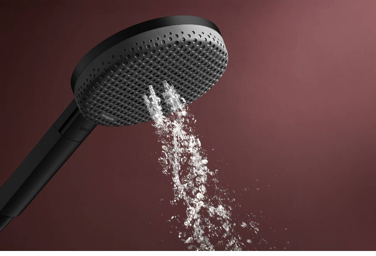 Hansgrohe Raindance Alive Select S, EcoSmart, Sprchová sada so sprchovou tyčou, 65 cm, 3jet, čierna matná 24602670 - galéria #3