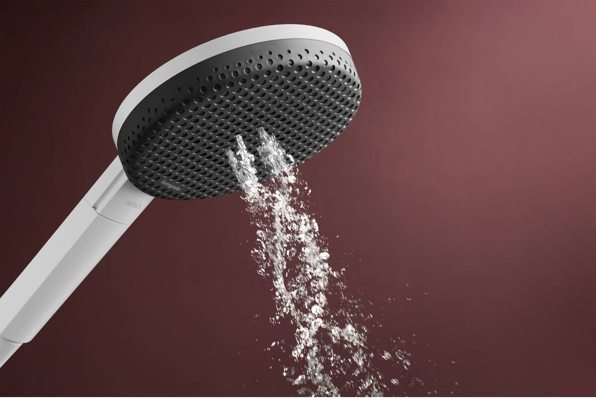 Hansgrohe Raindance Alive Select S, EcoSmart, Sprchová sada so sprchovou tyčou, 65 cm, 3jet, biela matná 24602700 - galéria #3