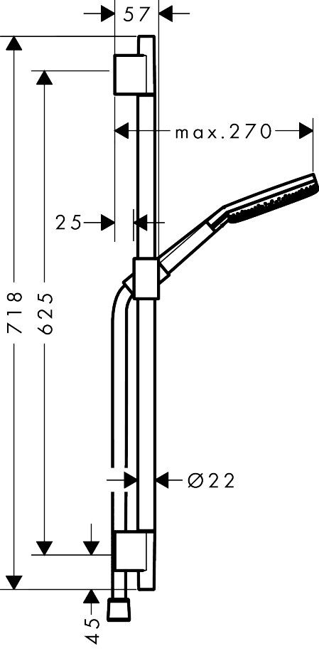 Hansgrohe Raindance Alive Select S, EcoSmart, Sprchová sada so sprchovou tyčou, 65 cm, 3jet, biela matná 24602700 - galéria #4
