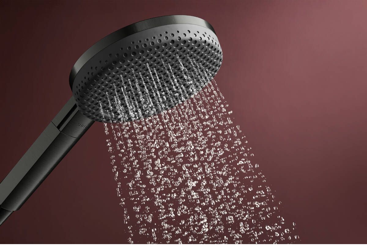 Hansgrohe Raindance Alive Select S, EcoSmart, Sada so sprchovým držiakom, 3jet, kartáčovaný čierny chróm 24611340 - galéria #2
