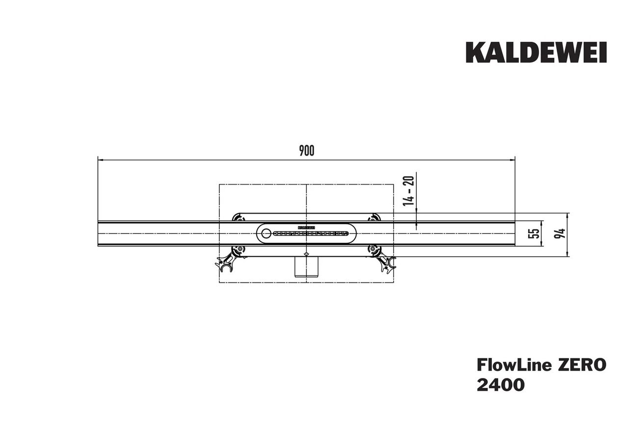 Kaldewei Flowline Zero Sprchový žlab 90 cm, kartáčovaný grafit 940000010932 - galéria #6