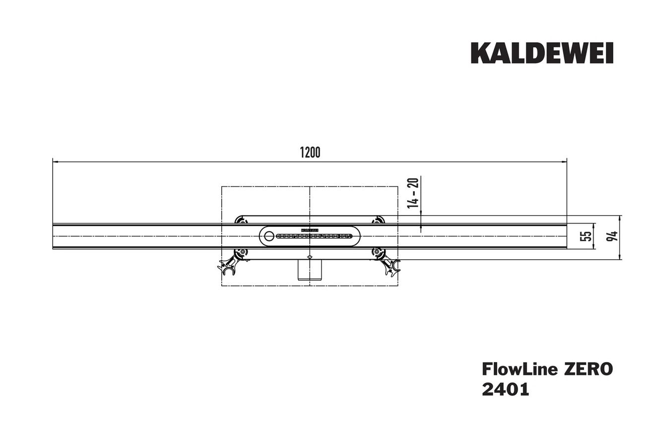 Kaldewei Flowline Zero Sprchový žlab 120 cm, alpská bílá matná 940100010711 - galéria #5