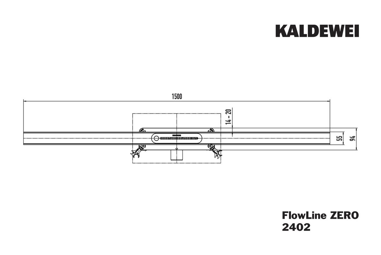 Kaldewei Flowline Zero Sprchový žlab 150 cm, kartáčovaná nerezová ocel 940200010930 - galéria #7