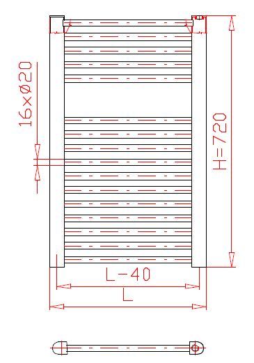 Thermal Trend KD-E 600/730-300W pravý Elektrický radiátor, 60x73 cm, biely - galéria #1