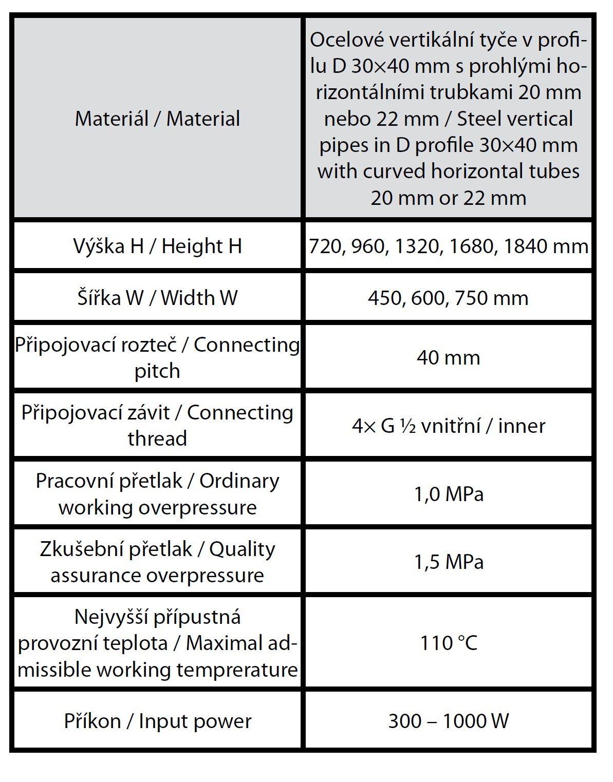 Thermal Trend KDO 600/1850 Radiátor kombinovný, 60x185 cm, biely - galéria #4