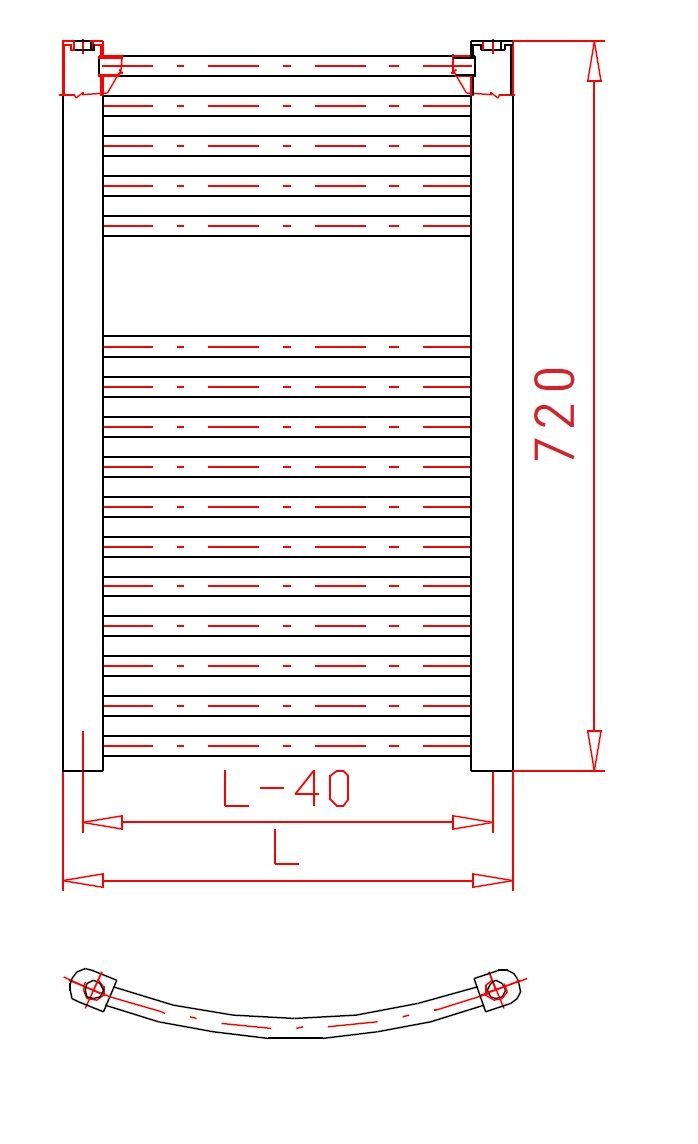 Thermal Trend KDO 450/730 SP Radiátor kombinovný, 45x73 cm, biely - galéria #2