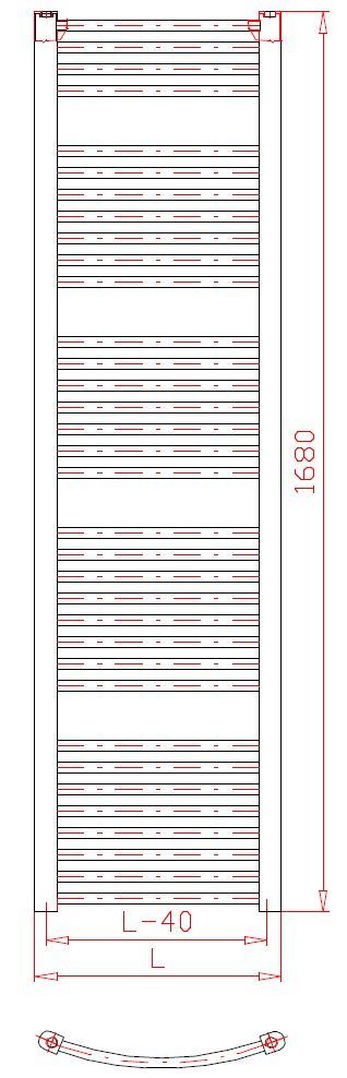 Thermal Trend KDO 450/1680 SP Radiátor kombinovný, 45x168 cm, biely - galéria #2