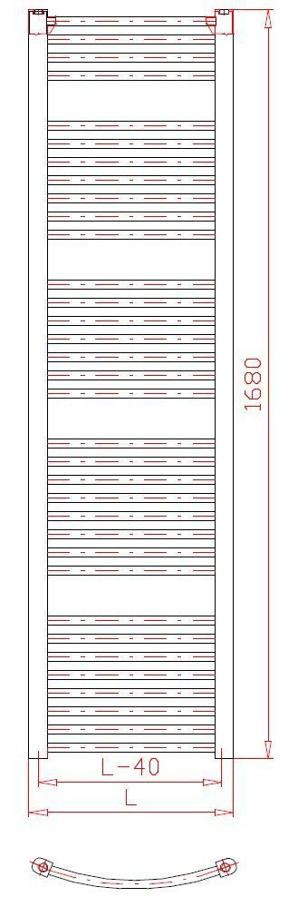 Thermal Trend KDO-E 600/1680-800W pravý Elektrický radiátor, 60x168 cm, biely - galéria #1