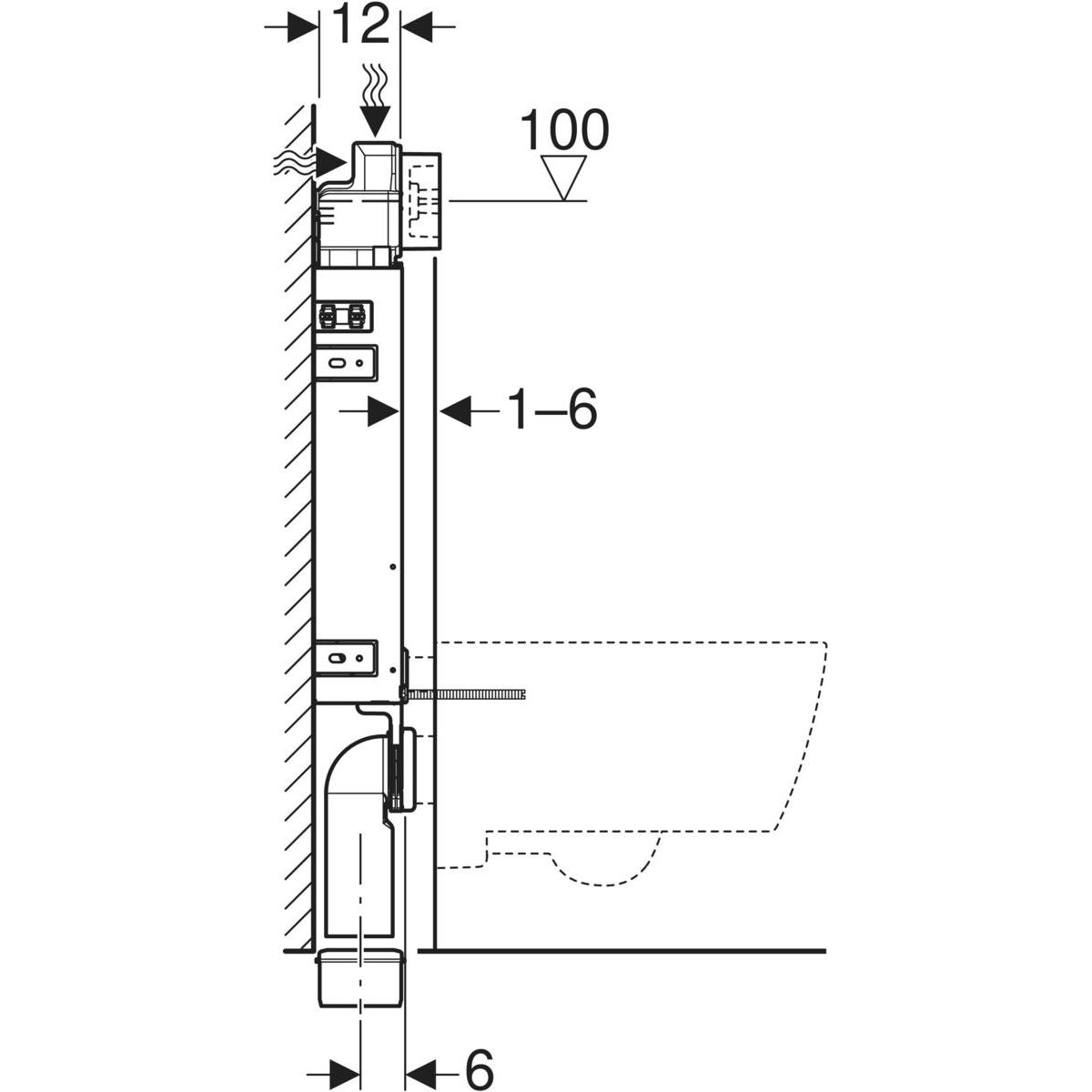 Geberit Kombifix Basic Modul pro WC s nádržkou 12 cm 110.100.00.1 - galéria #2