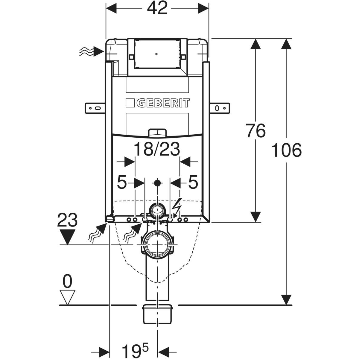 Geberit Kombifix modul pre WC s nádržkou 8 cm pod omietkou, 110.020.00.1 - galéria #1