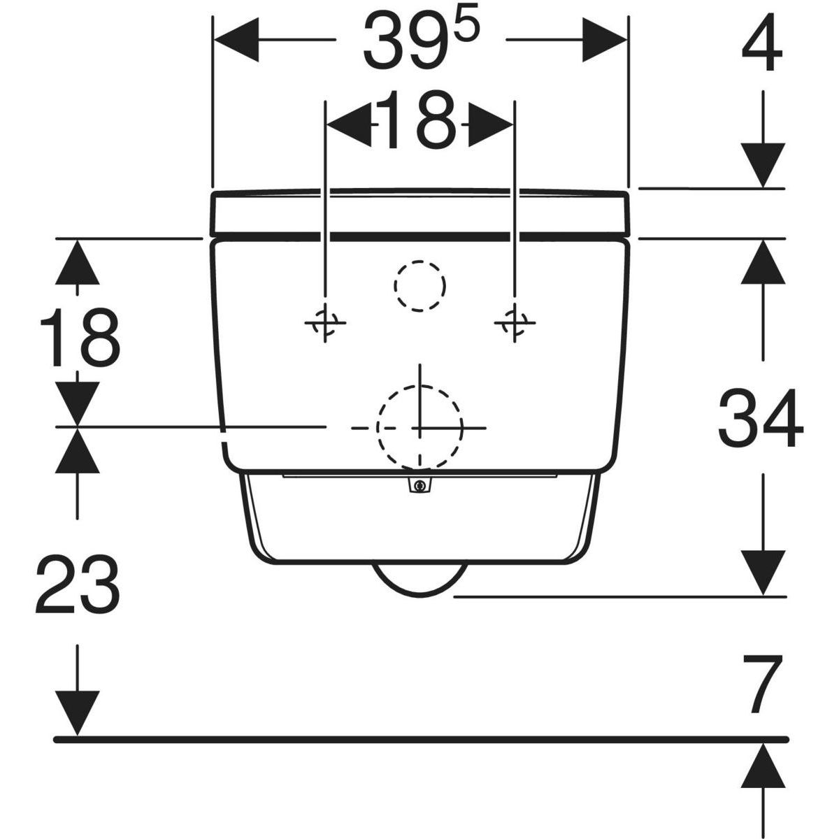 Geberit Mera Comfort Sprchovací WC závěsné, KeraTect/kryt chrom 146.210.21.1 - galéria #5