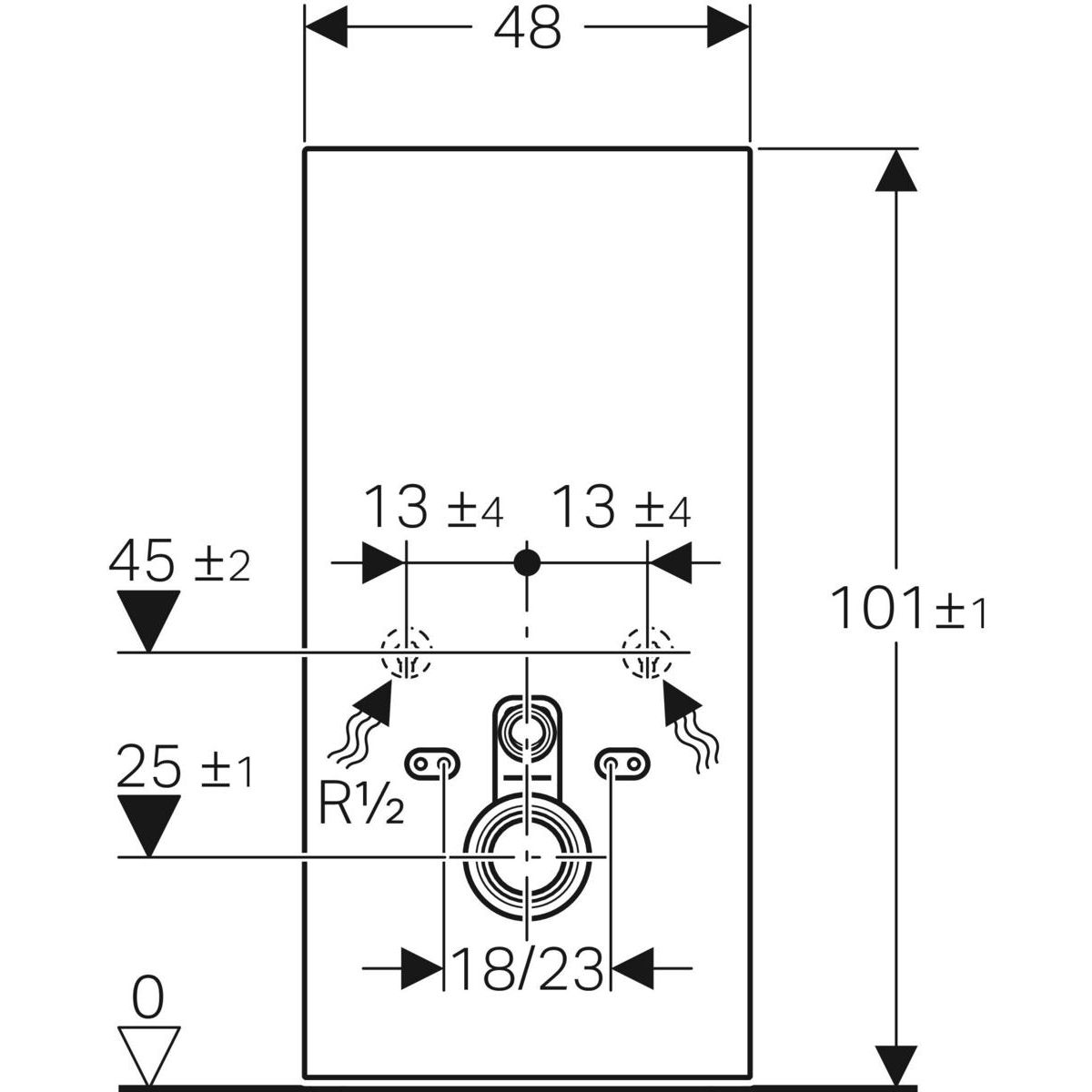 Geberit Monolitický modul pre závesné WC, 101 cm, sklo mätová/hliník 131.021.SL.5 - galéria #1