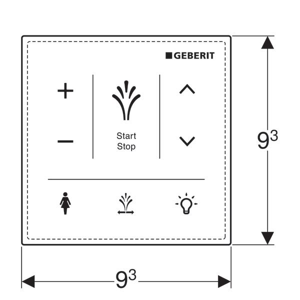 Geberit Sela Ovládací panel biely 147.041.SI.1 - galéria #2