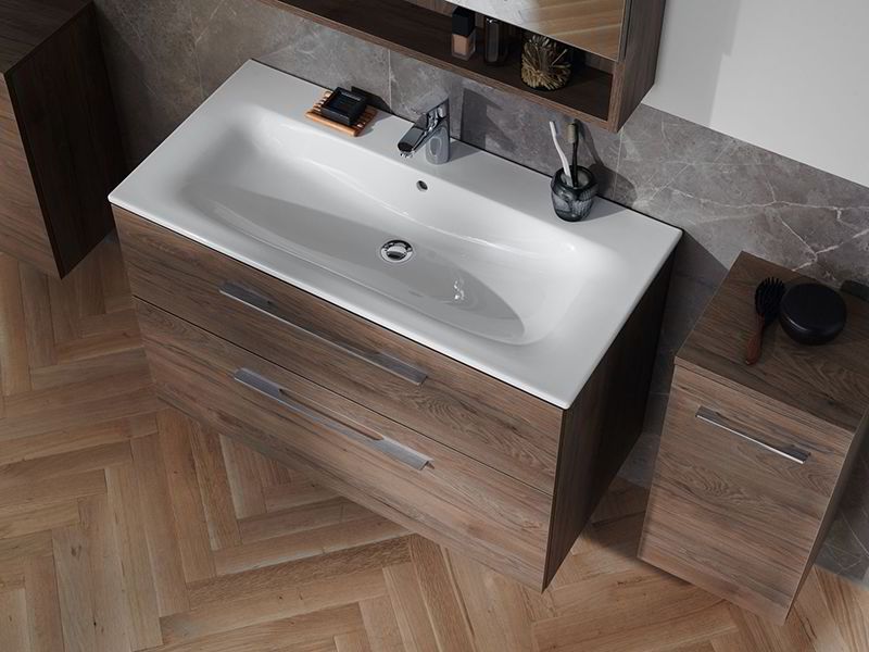 Geberit Selnova Square Bočná skrinka na umývadlo, hnedá 501.274.00.1 - galéria #3