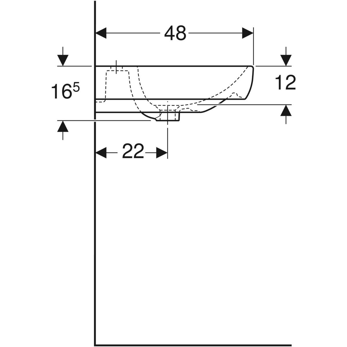 Geberit Smyle Umývadlo 60 cm 500.228.01.1 - galéria #1