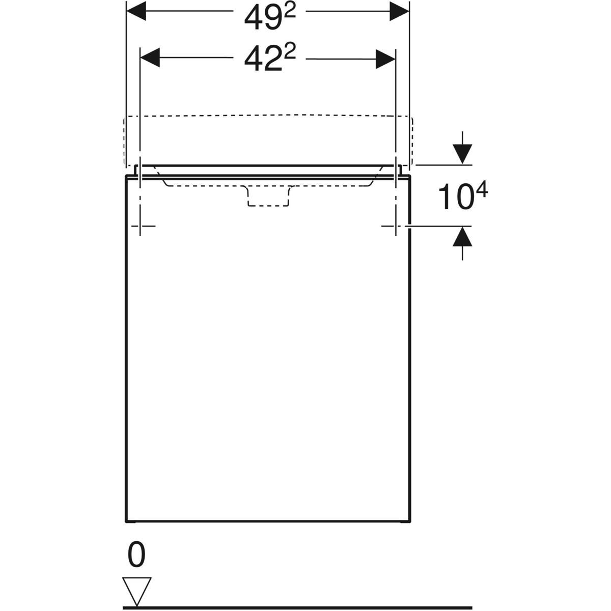 Geberit Smyle Square Kúpeľňová skrinka pod umývadlo 49,2 cm ľavá, biela 500.364.00.1 - galéria #3