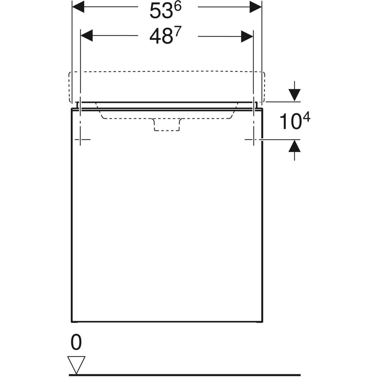 Geberit Smyle Square Kúpeľňová skrinka pod umývadlo 53,6 cm pravá, biela 500.365.00.1 - galéria #3