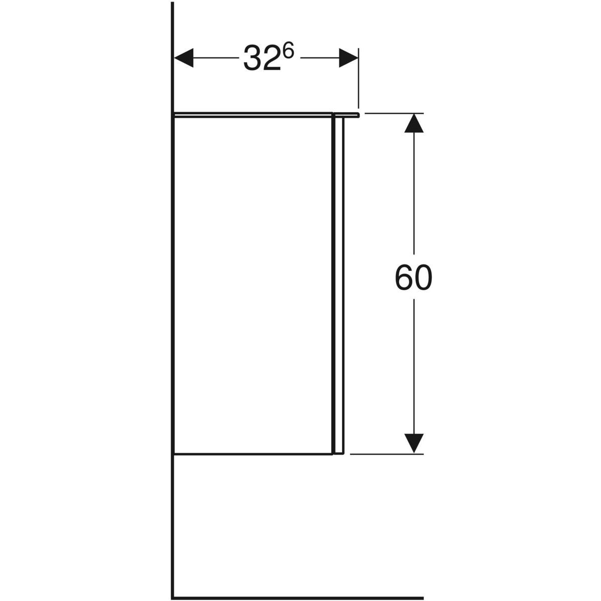 Geberit Smyle Square Bočná skrinka 36 cm ľavá, láva 500.360.JK.1 - galéria #2