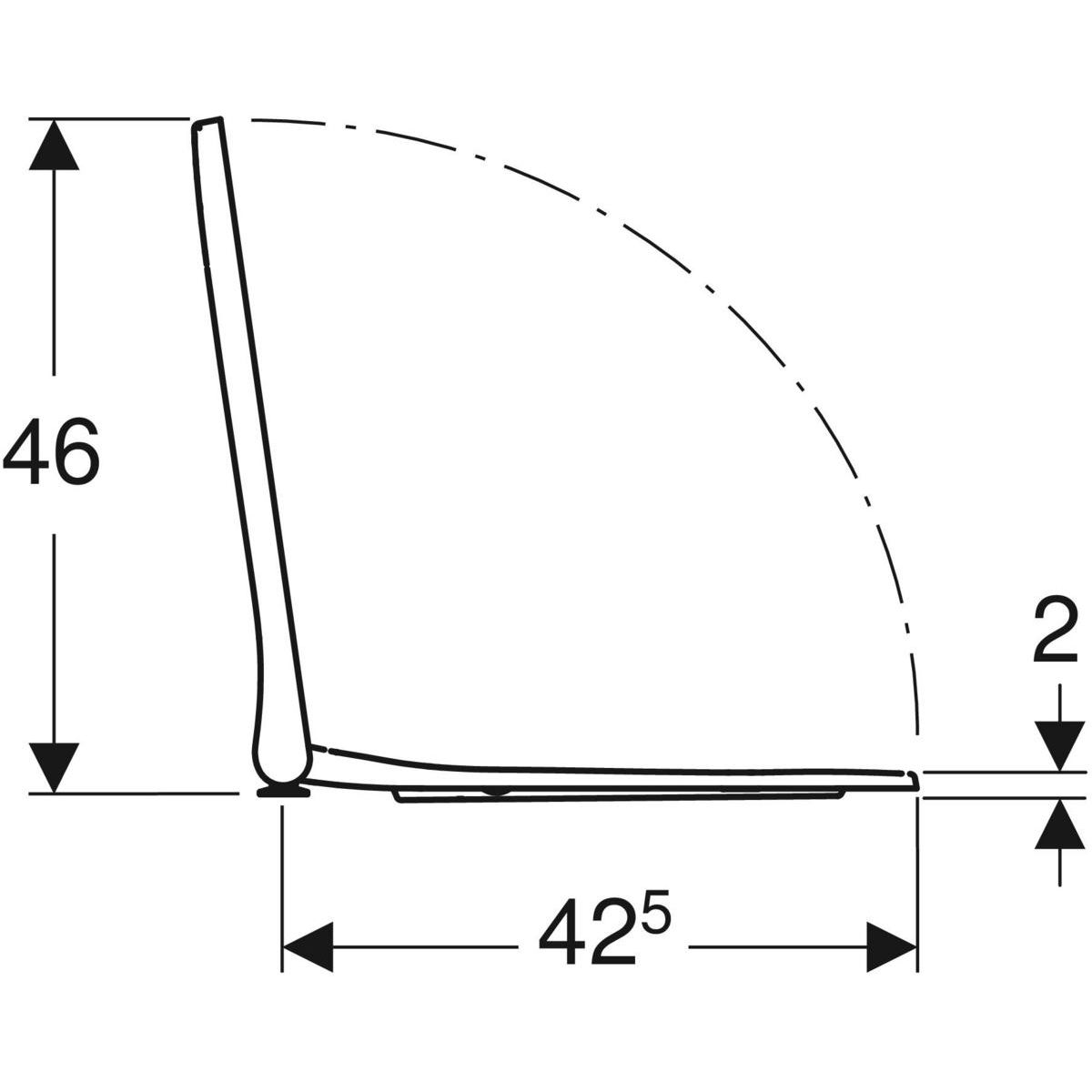 Geberit Smyle Square Záchodová doska slim, biele 500.237.01.1 - galéria #2