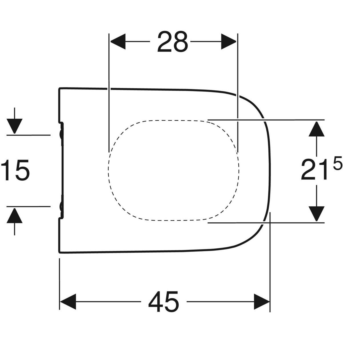 Geberit Smyle Square Záchodová doska slim, biele 500.240.01.1 - galéria #1