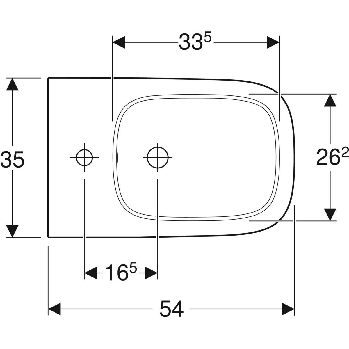 Geberit Smyle Square Nástenný bidet, biely 500.841.00.1 - galéria #1