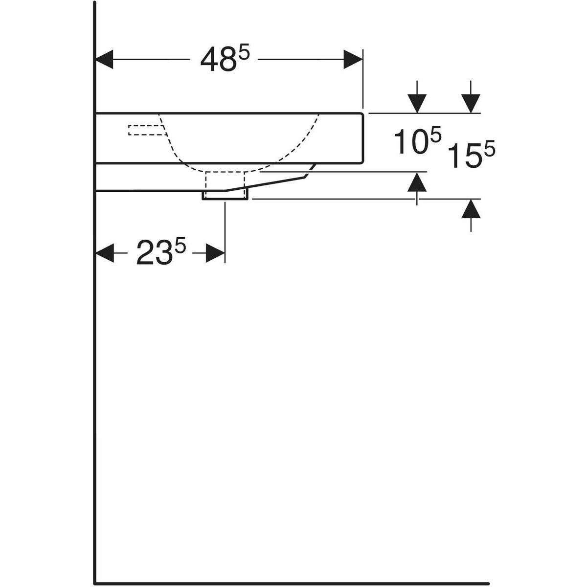 Geberit iCon Umyvadlo na desku 90 cm, 124590000 - galéria #1