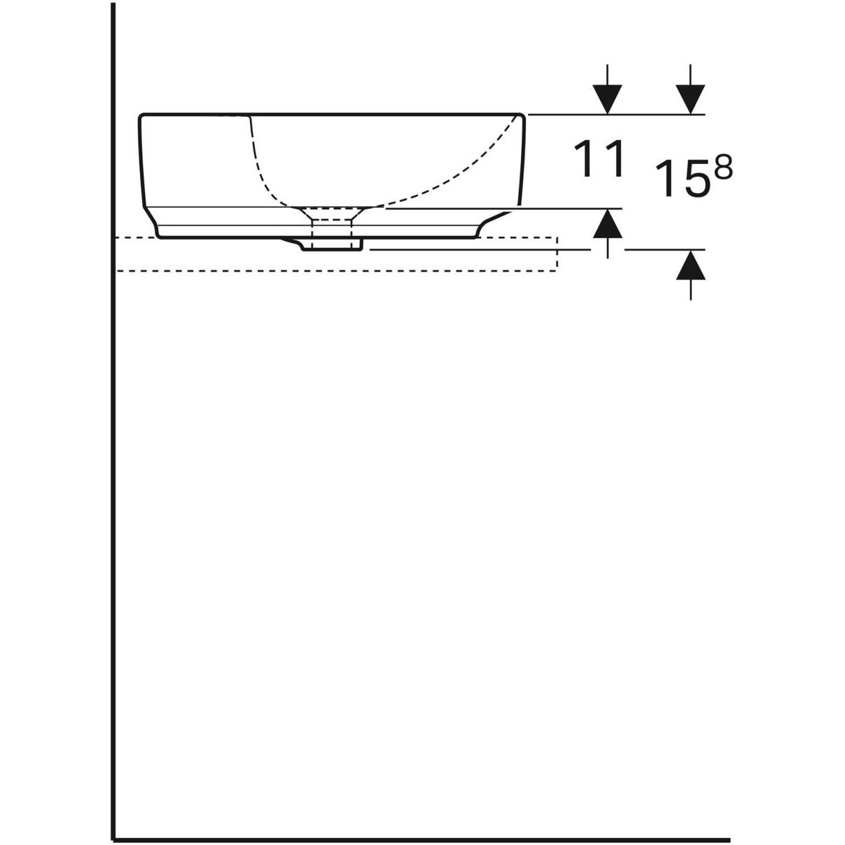 Geberit VariForm Okrúhle umývadlo 45 cm bez prepadu, biele 500.770.01.2 - galéria #2