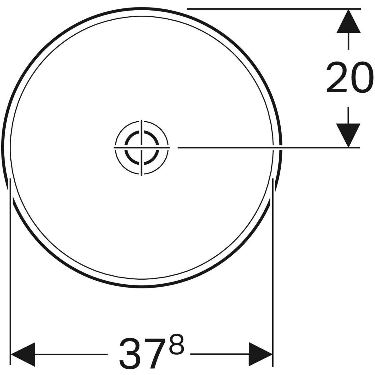 Geberit VariForm Zapustené umývadlo 40 cm bez prepadu, biele 500.702.01.2 - galéria #1