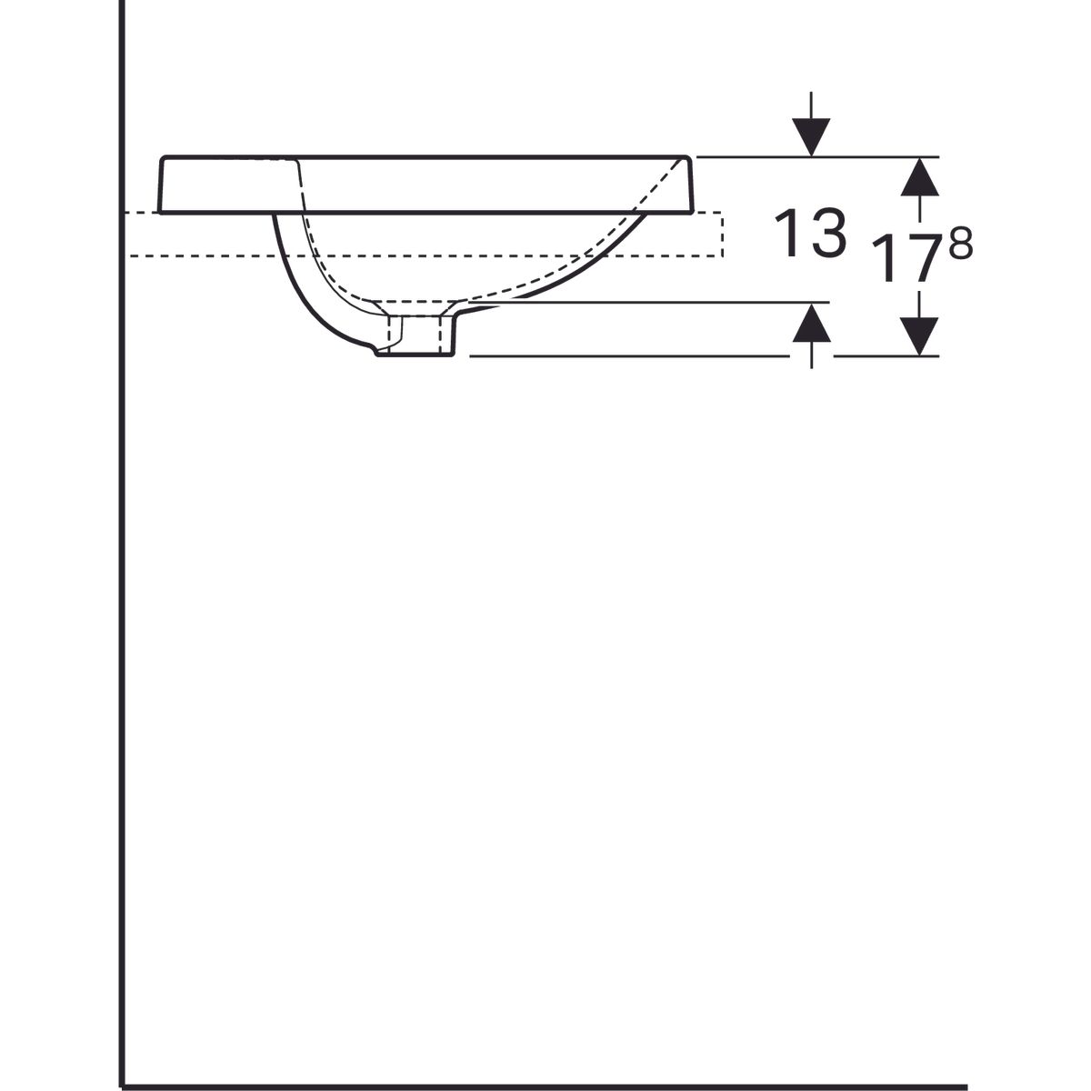 Geberit VariForm Zapustené umývadlo 40 cm s otvorom, biele 500.706.01.2 - galéria #3