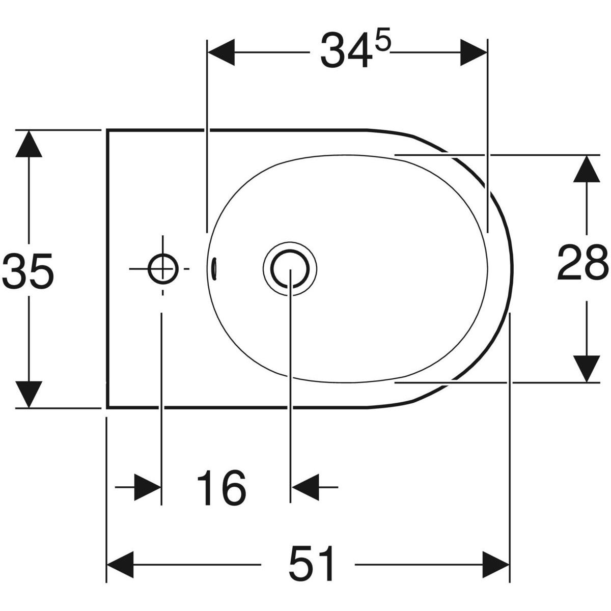 Geberit Acanto Závěsný bidet, bílá 500.601.01.2 - galéria #3