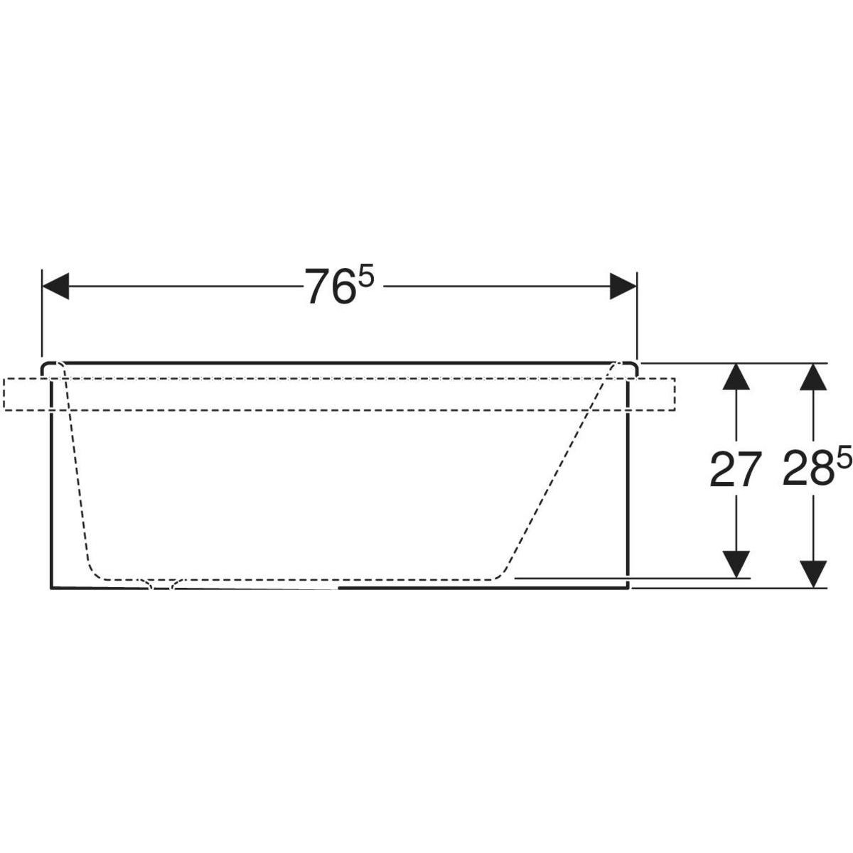 Geberit Bambini Detská asymetrická vanička 70 x 47 cm, biela 406010016 - galéria #3