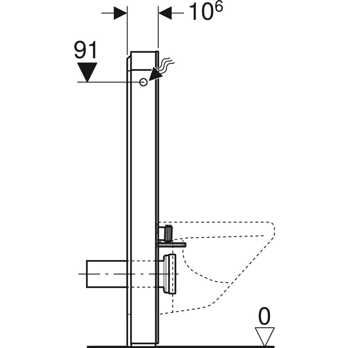 Geberit Monolitický modul pre závesné WC, 101 cm, čierny 131.022.SJ.6 - galéria #2