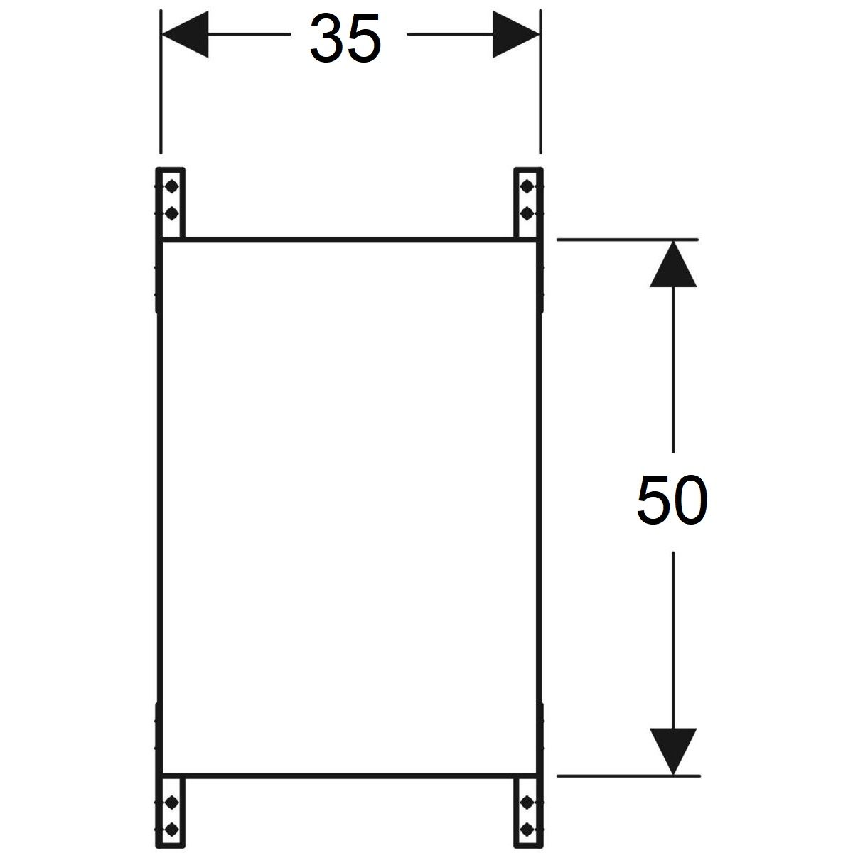 Geberit Duofix Univerzálna montážna doska 35 x 50 cm, 111.859.00.1 - galéria #1
