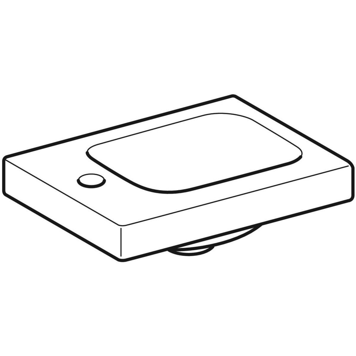 Geberit iCon Light Umývátko otvor pro baterii vlevo, KeraTect, 38 cm, 501.831.00.2 - galéria #4