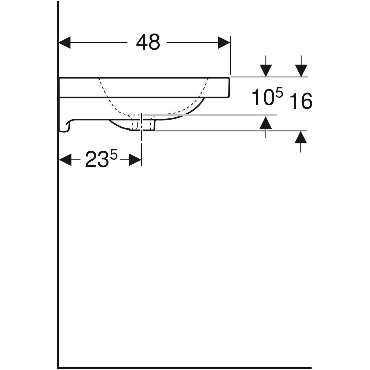 Geberit iCon Light Umyvadlo 60 cm, 501.834.00.5 - galéria #1
