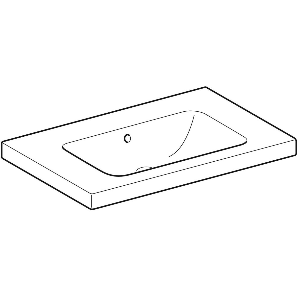 Geberit iCon Light Umyvadlo s odkládací plochou, 75 cm, 501.839.00.3 - galéria #4