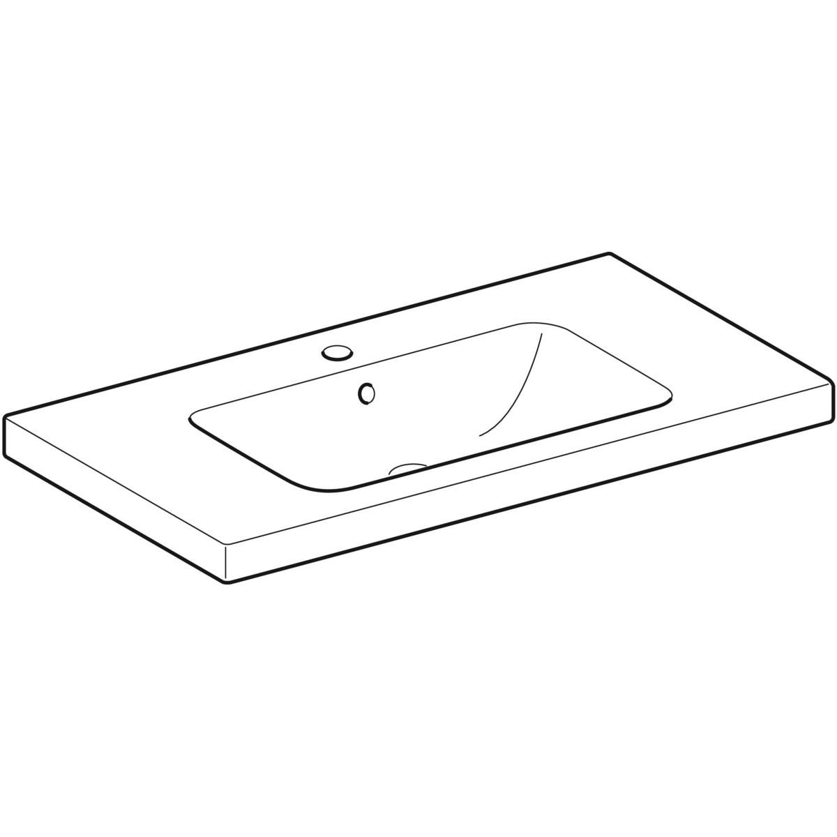 Geberit iCon Light Umyvadlo s odkládací plochou, 90 cm, 501.840.00.1 - galéria #4