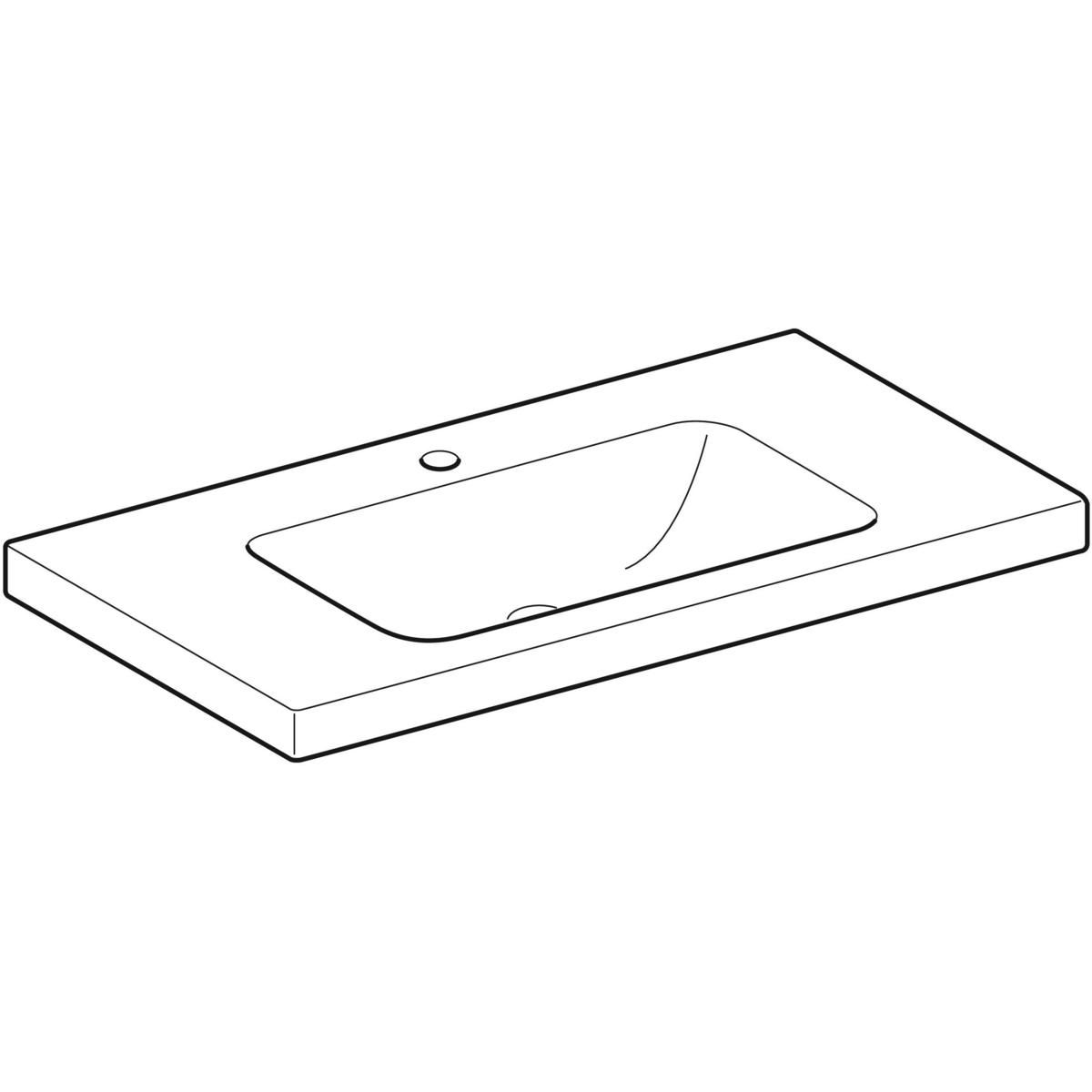 Geberit iCon Light Umyvadlo s odkládací plochou, 90 cm, 501.840.00.5 - galéria #4