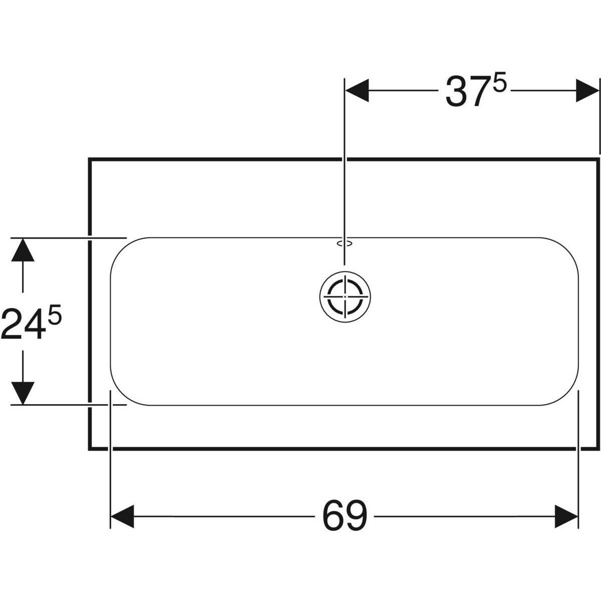 Geberit iCon Light Umyvadlo zkrácené vyložení, 75 cm, KeraTect, 501.842.00.4 - galéria #3