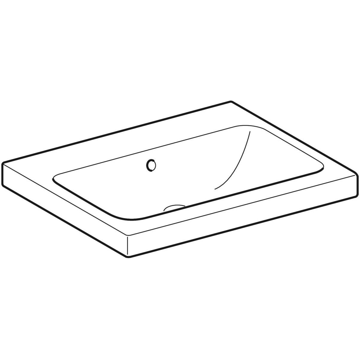 Geberit iCon Light Umyvadlo na desku, 60 cm, KeraTect, 501.847.00.4 - galéria #4