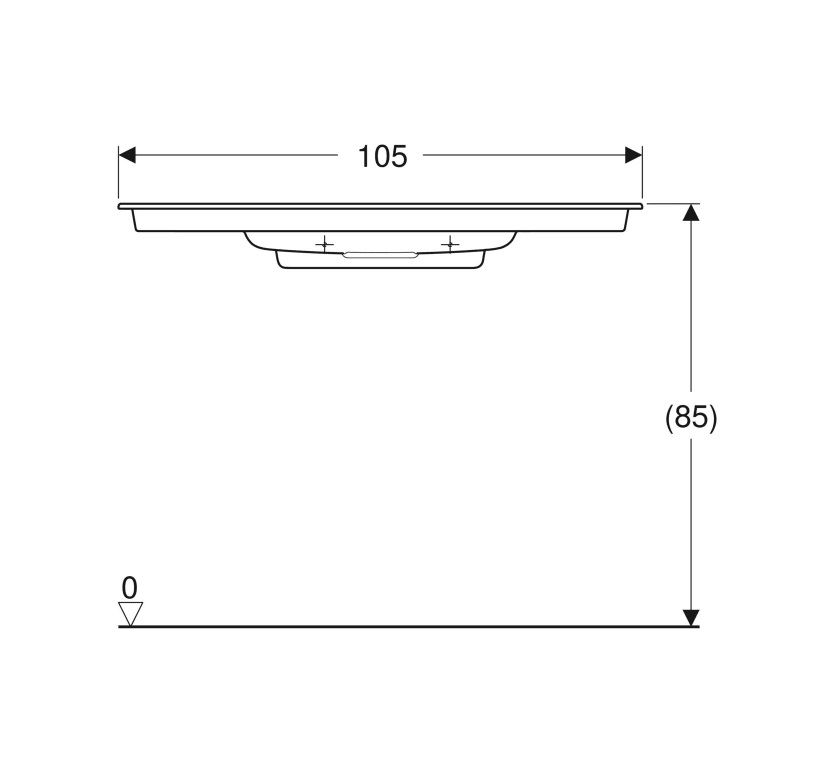 Geberit One Umyvadlo nábytkové 105x40 cm, bez otvoru, vodorovný vývod, bílá/KeraTect 500.396.01.3 - galéria #2
