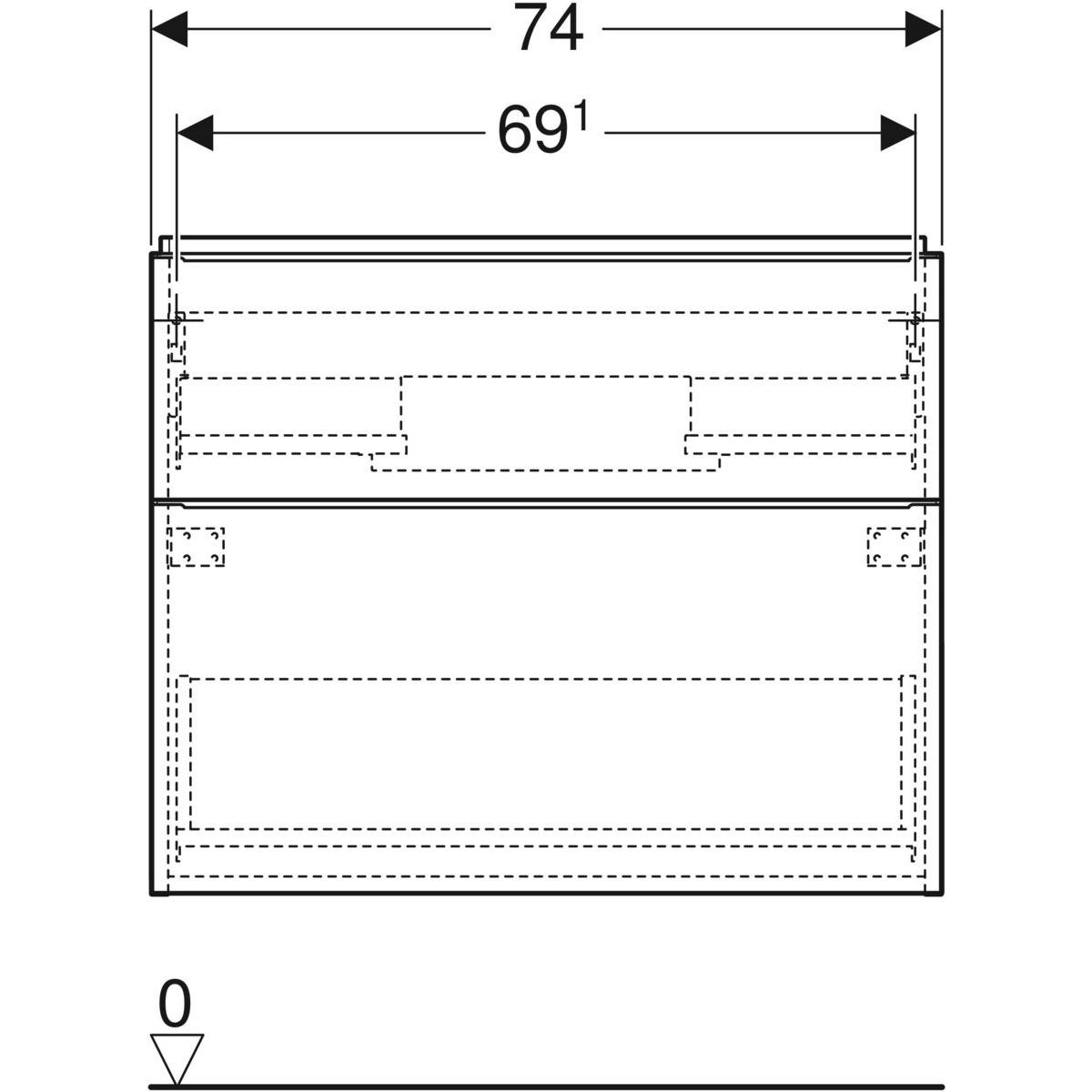 Geberit iCon Skrinka pod umývadlo 74 x 61,5 cm, lávový mat 502.308.JK.1 - galéria #2