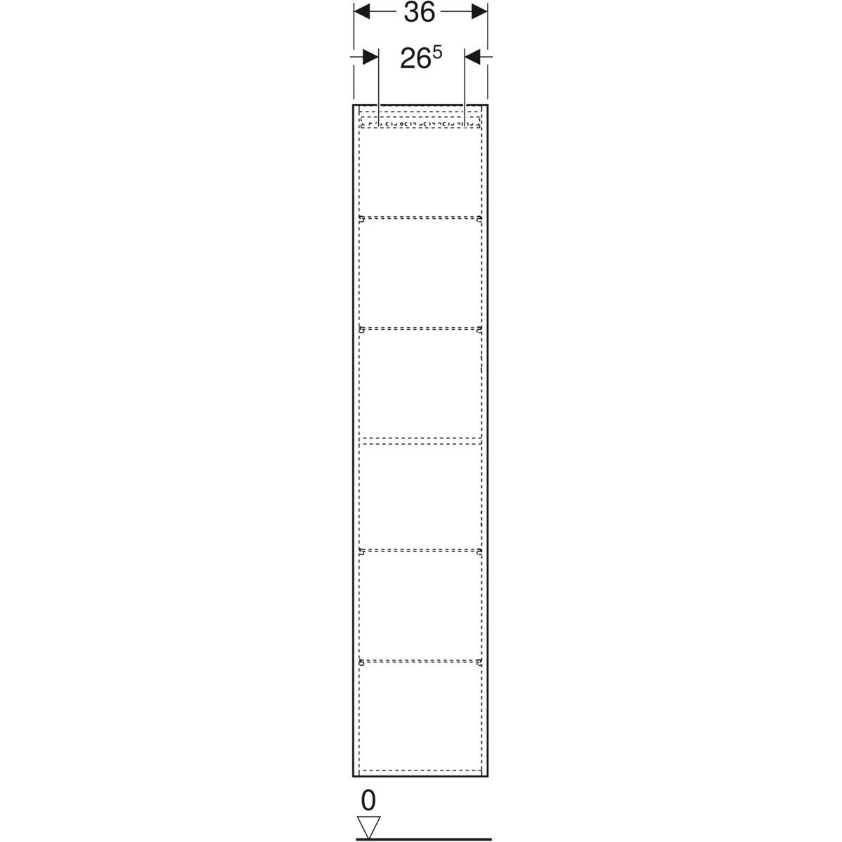 Geberit iCon Vysoká skrinka 36 x 180 cm, biela matná 502.316.01.3 - galéria #2