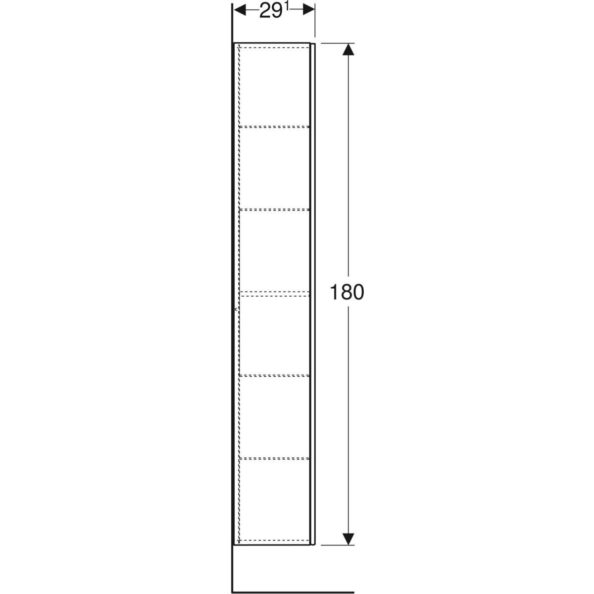 Geberit iCon Vysoká skriňa 36 x 180 cm, dub 502.316.JH.1 - galéria #1
