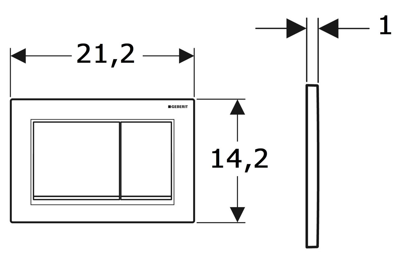 Geberit Omega30 Ovládacie tlačidlo, biele matné 115.080.01.1 - galéria #2