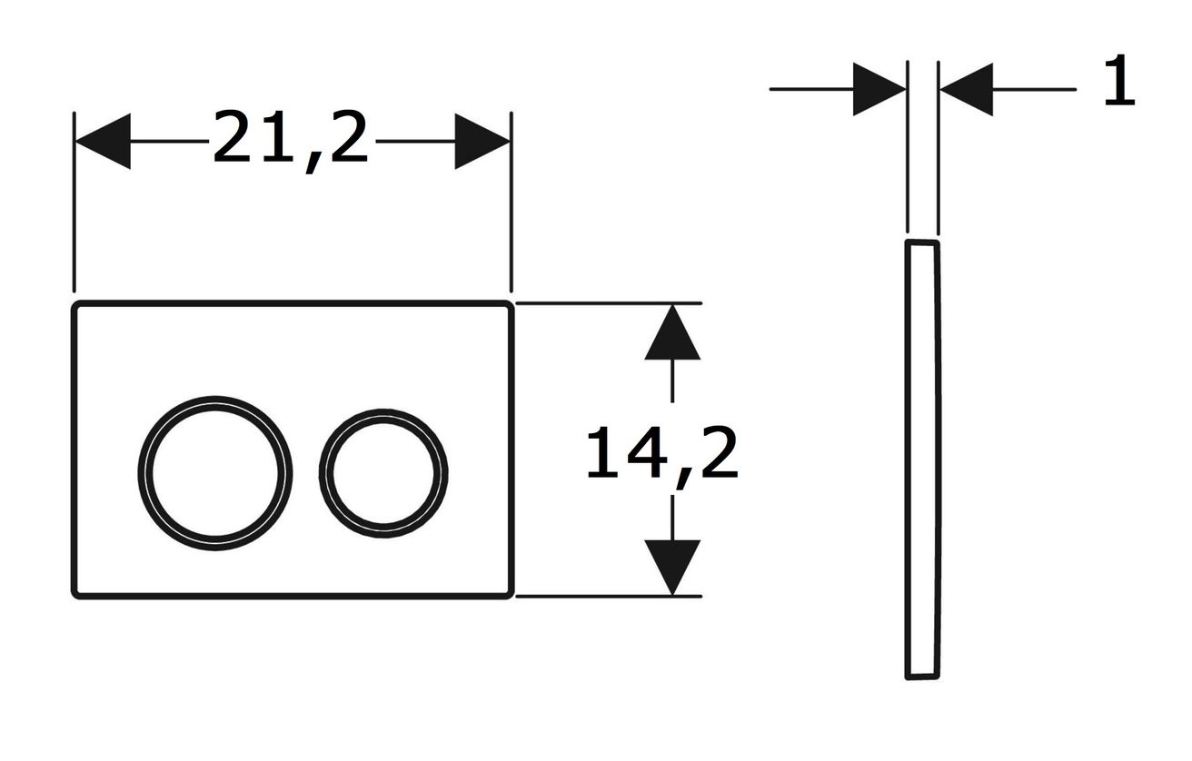 Geberit Omega20 Ovládacie tlačidlo, biele lesklé 115.085.11.1 - galéria #1