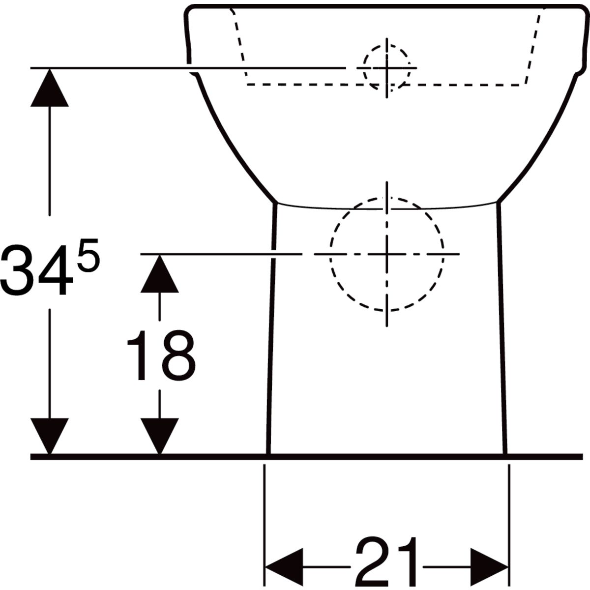 Geberit Selnova Stojanové WC s hlbokým splachovaním, horizontálny vývod, biele 500.286.01.7 - galéria #2