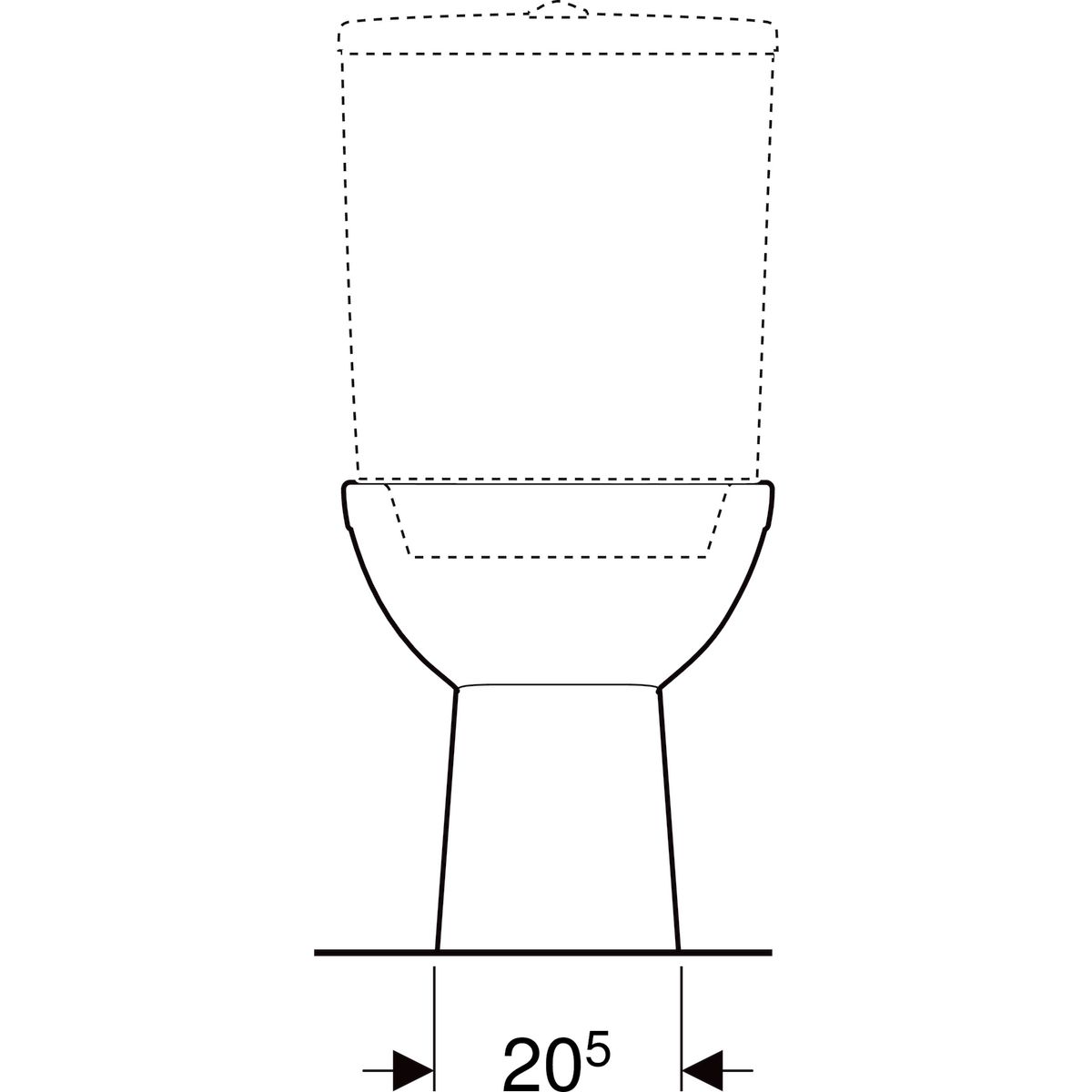 Geberit Selnova WC misa s hlbokým splachovaním, vertikálny vývod, biela 500.281.01.7 - galéria #2
