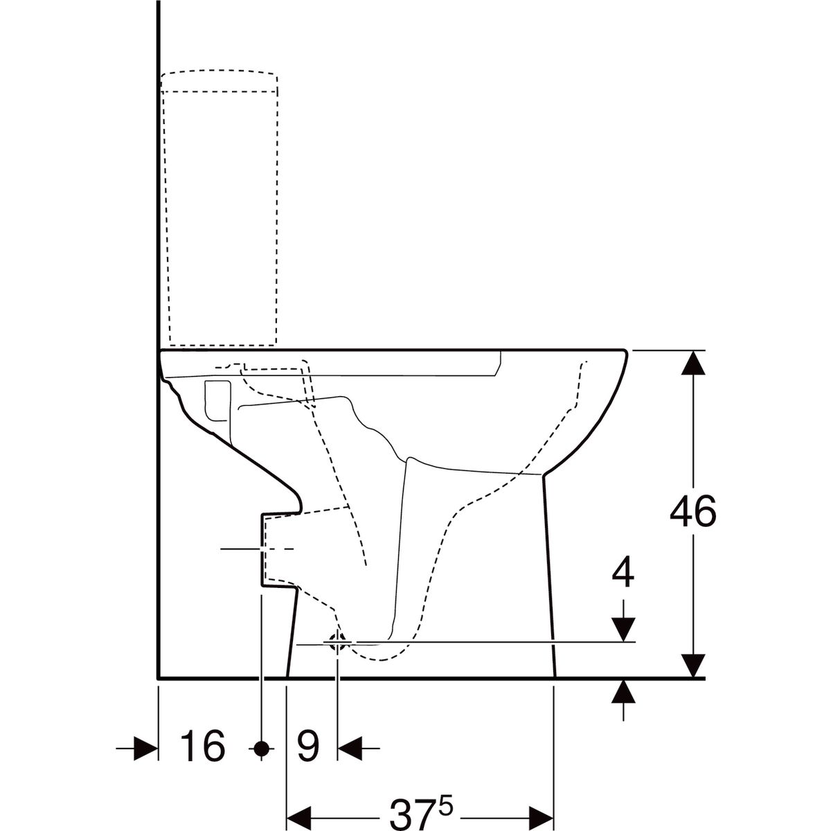 Geberit WC misa Selnova Comfort, hlboké splachovanie, horizontálny odtok, Rimfree, biela 500.486.01.7 - galéria #1